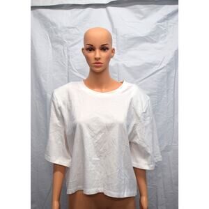 KBB by Kahlana Women's Short Sleeve T-Shirt The Trice Tee XL, White